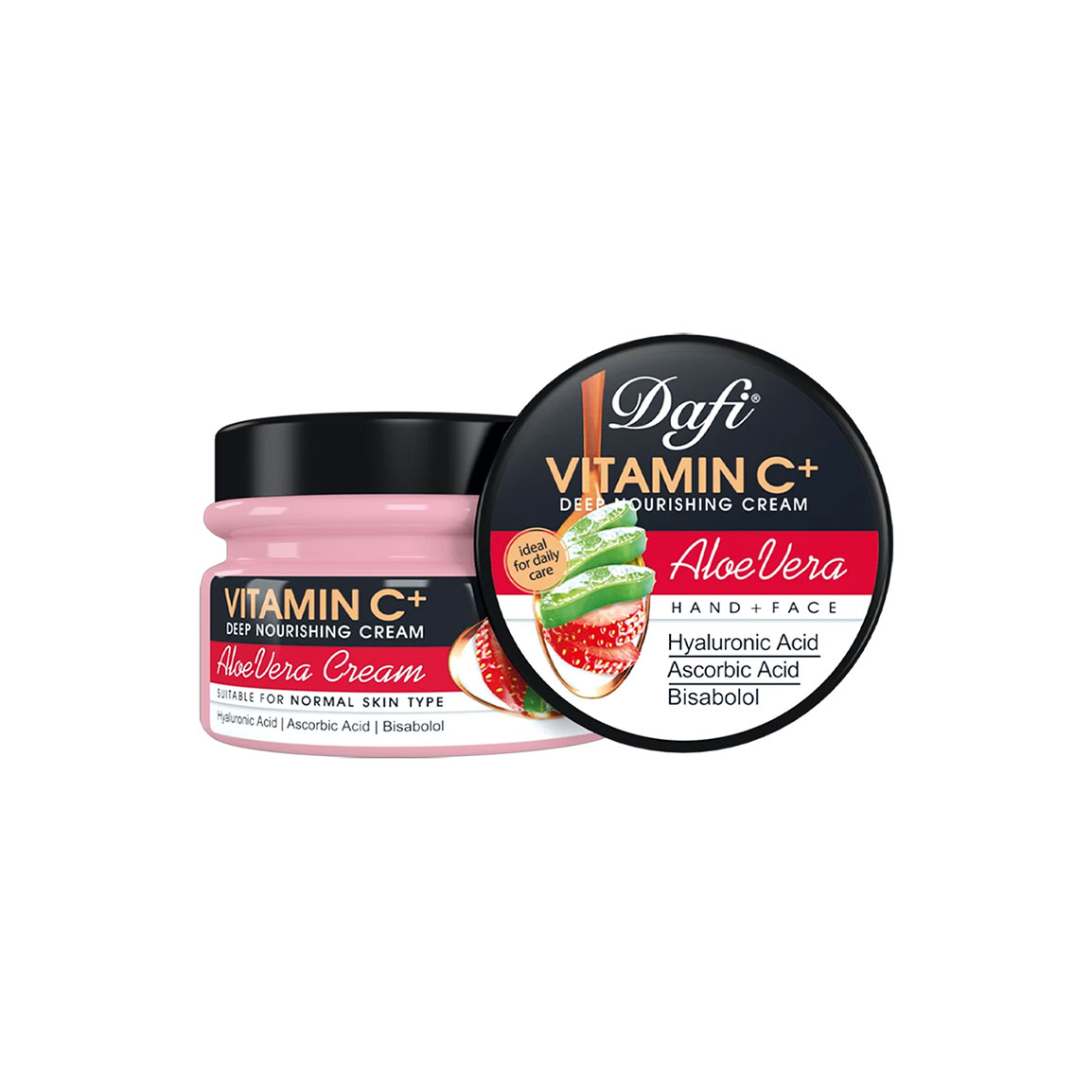 کرم مرطوب کننده مدل آلوئه ورا حاوی ویتامین C حجم 270 میلی لیتر Dafi Aloevera Hydration Cream 270ml