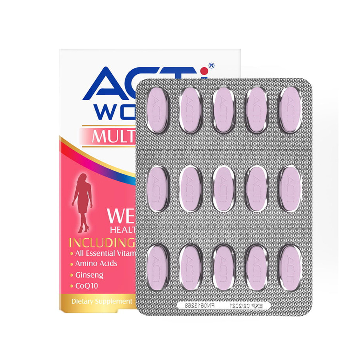قرص مولتی ویتامین اکتی وومن بسته 30 عددی Abian Darou Acti Woman Multi Vitamin 30 Tabs