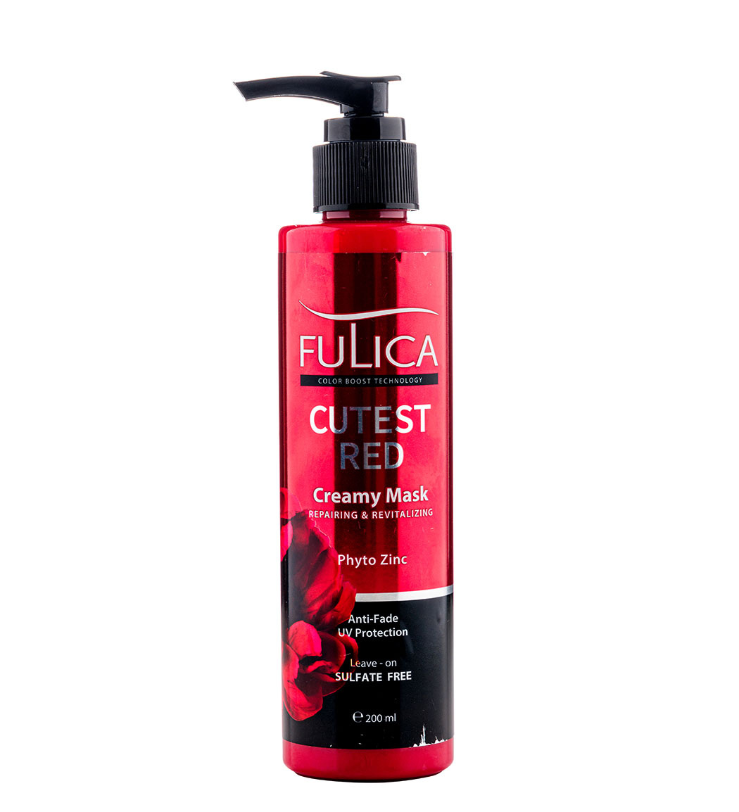 کرم تقویت کننده موهای رنگ شده مناسب انواع موهای قرمز 200میل Fulica Cutest Red Creamy Mask 200ml