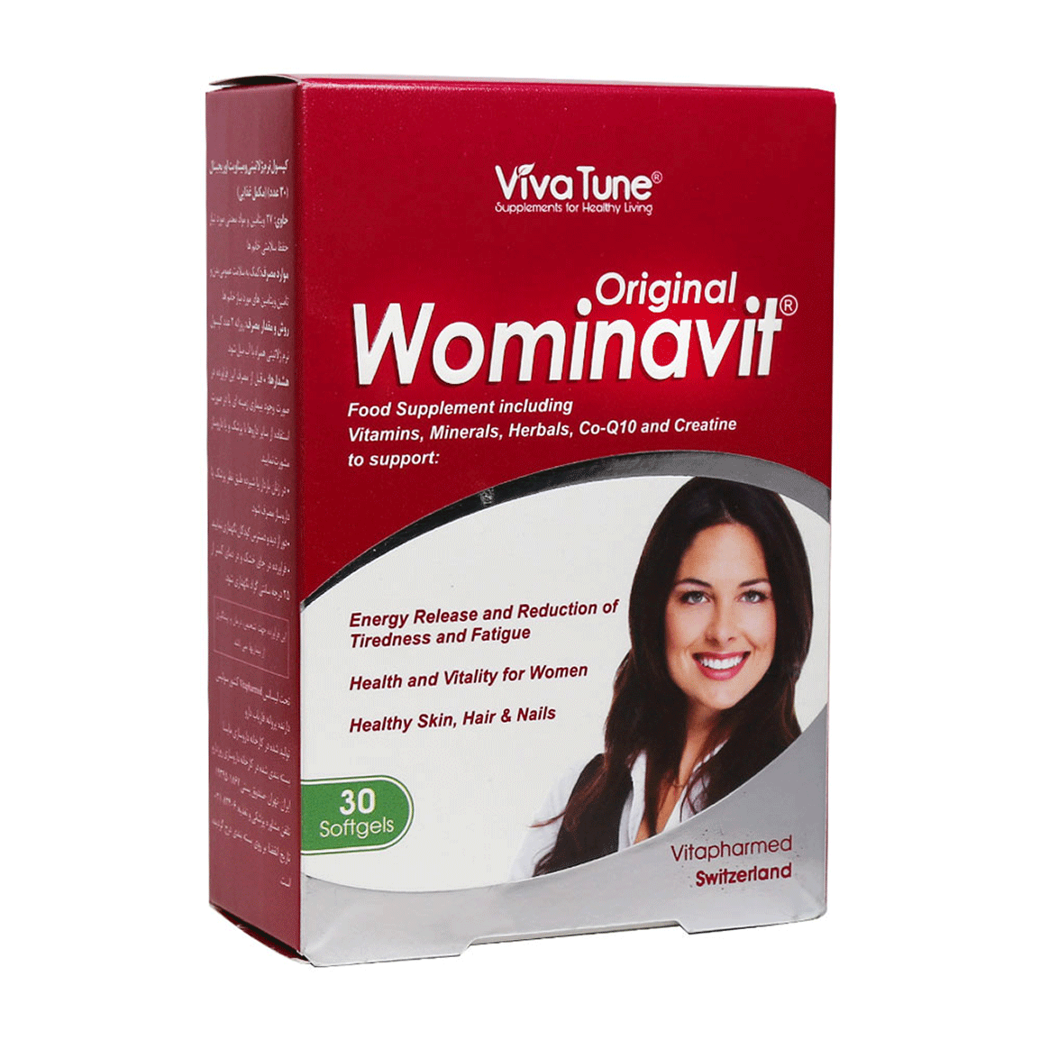 سافت ژل ومیناویت مناسب بانوان بسته 30 عددی Viva Tune Wominavit Original 30 Softgels