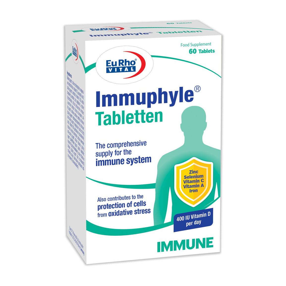قرص ایموفیل بسته 60 عددی EuRho Vital Immuphyle 60 Taps
