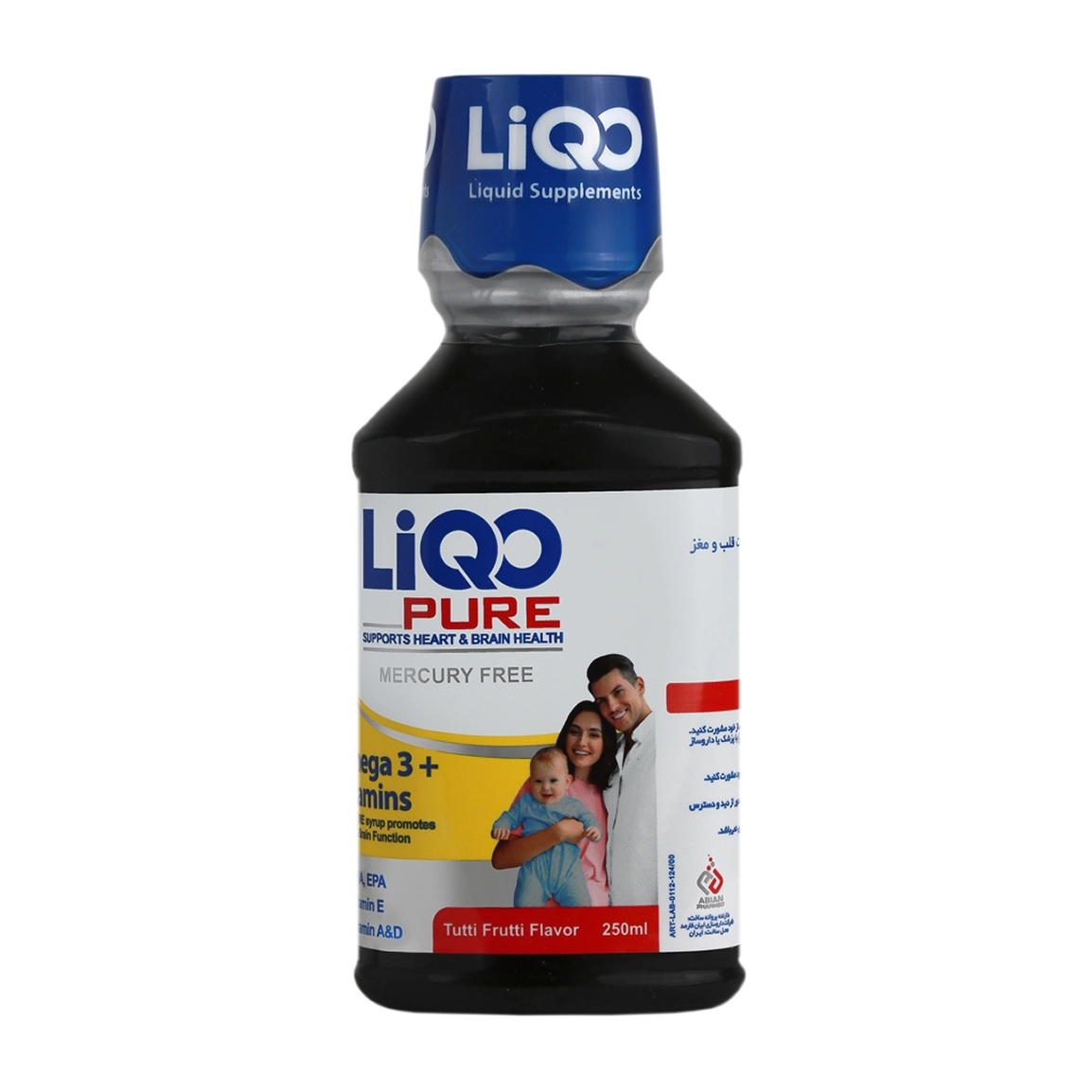 شربت لیکو پیور  با طعم میوه های استوایی حجم 250 میلی لیتر Abian Pharmed Liqo Pure 250 ml