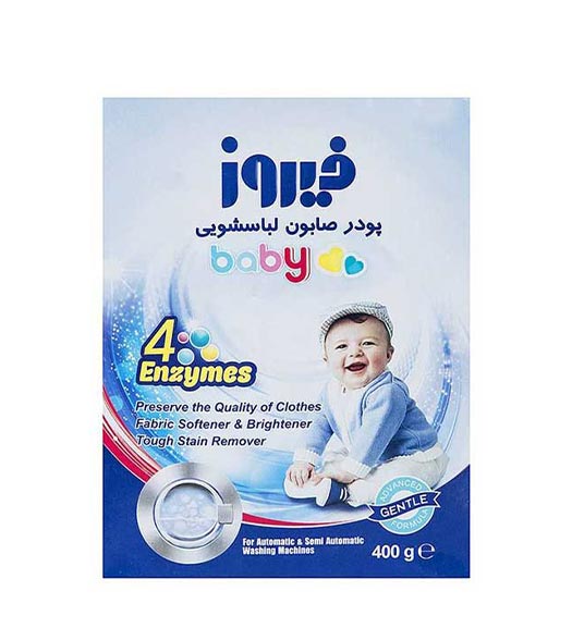 پودر صابون آنزیمی ماشین لباس شویی 400گرم Firooz Washing Machine Enzyme Soap Powder 400g