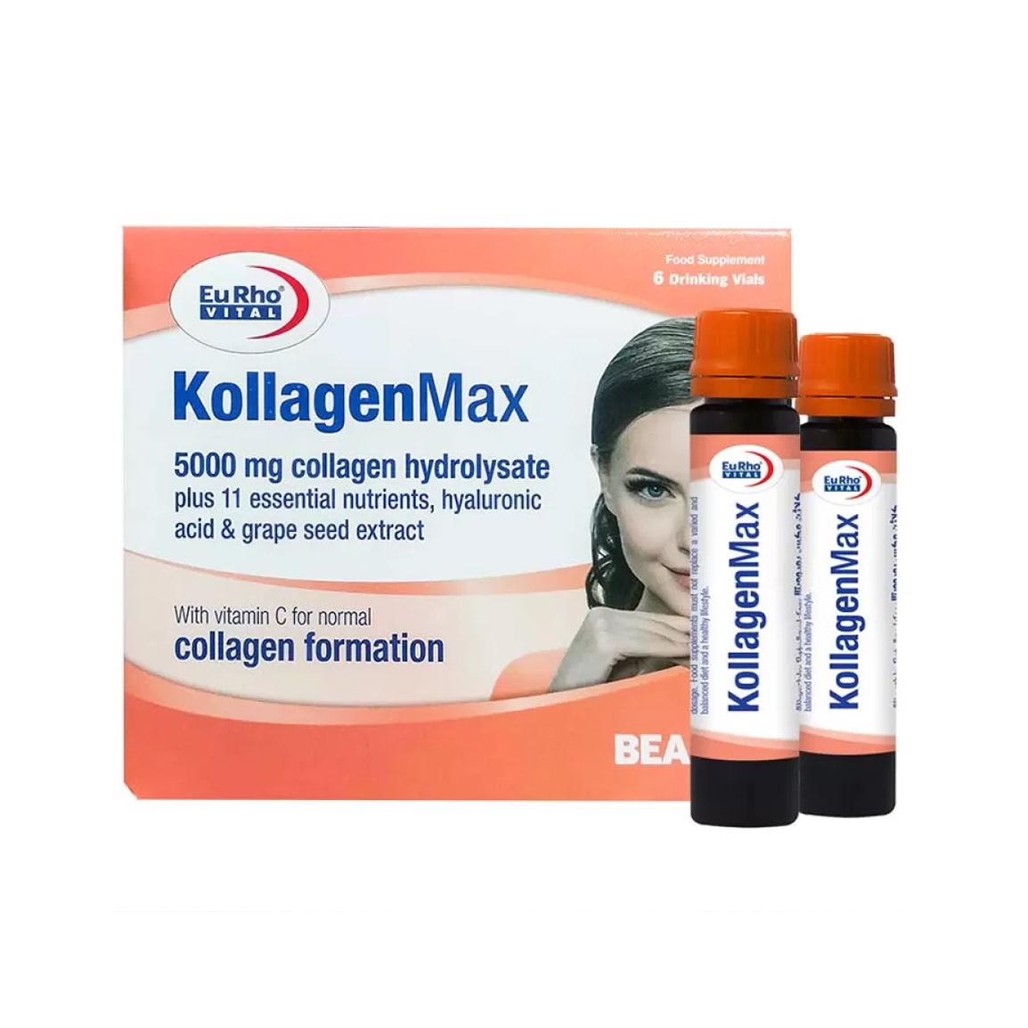 ویال کلاژن مکس بسته 6 عددی Eurhovital KollagenMax 6 Drinking Vials