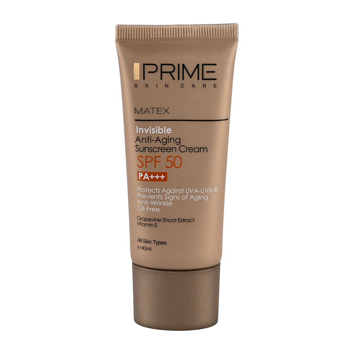کرم ضد آفتاب بی رنگ مدل Rejuvenating با SPF50 حجم 40 میلی لیتر prime colorless rejuvenating sunscreen cream