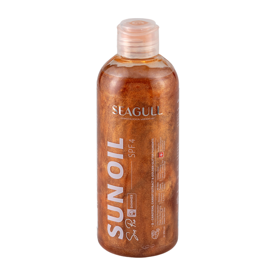 روغن برنزه کننده ویتامینه اکلیلی seagull spf 4 sun oil
