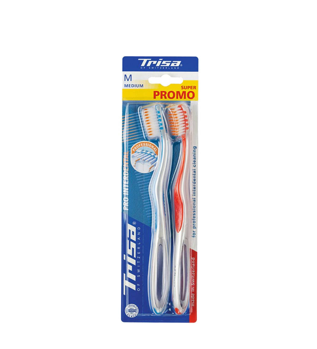 ست مسواک اینتردنتال ارسال با رنگ رندوم Trisa Tooth Brush
