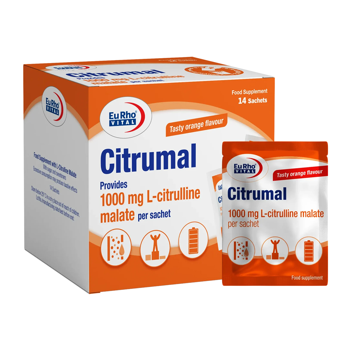 ساشه سیترومال با طعم پرتقال بسته 14 عددی Eurho Vital Citrumal 14 Sachets