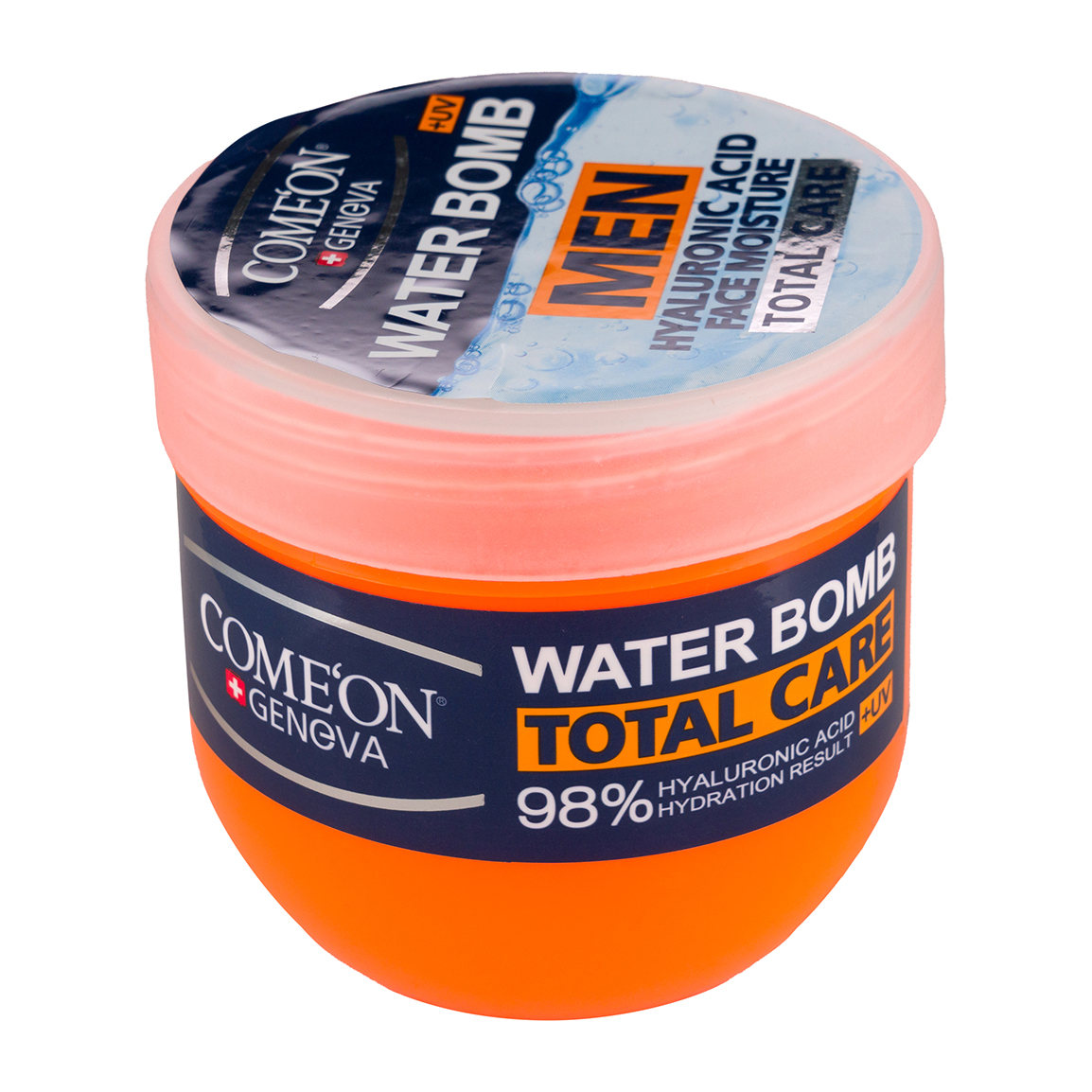 کرم صورت بمب آبرسان حاوی هیالورونیک اسید مخصوص آقایان 200میل Comeon Water Bomb Face Cream With Hyaluronic Acid For Men 200ml