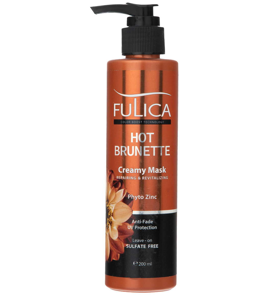 کرم تقویت کننده ترمیم کننده و مغذی موهای رنگ شده مناسب انواع موهای قهوه ای 200میل Fulica Hair Cream Hot Brunette 200ml