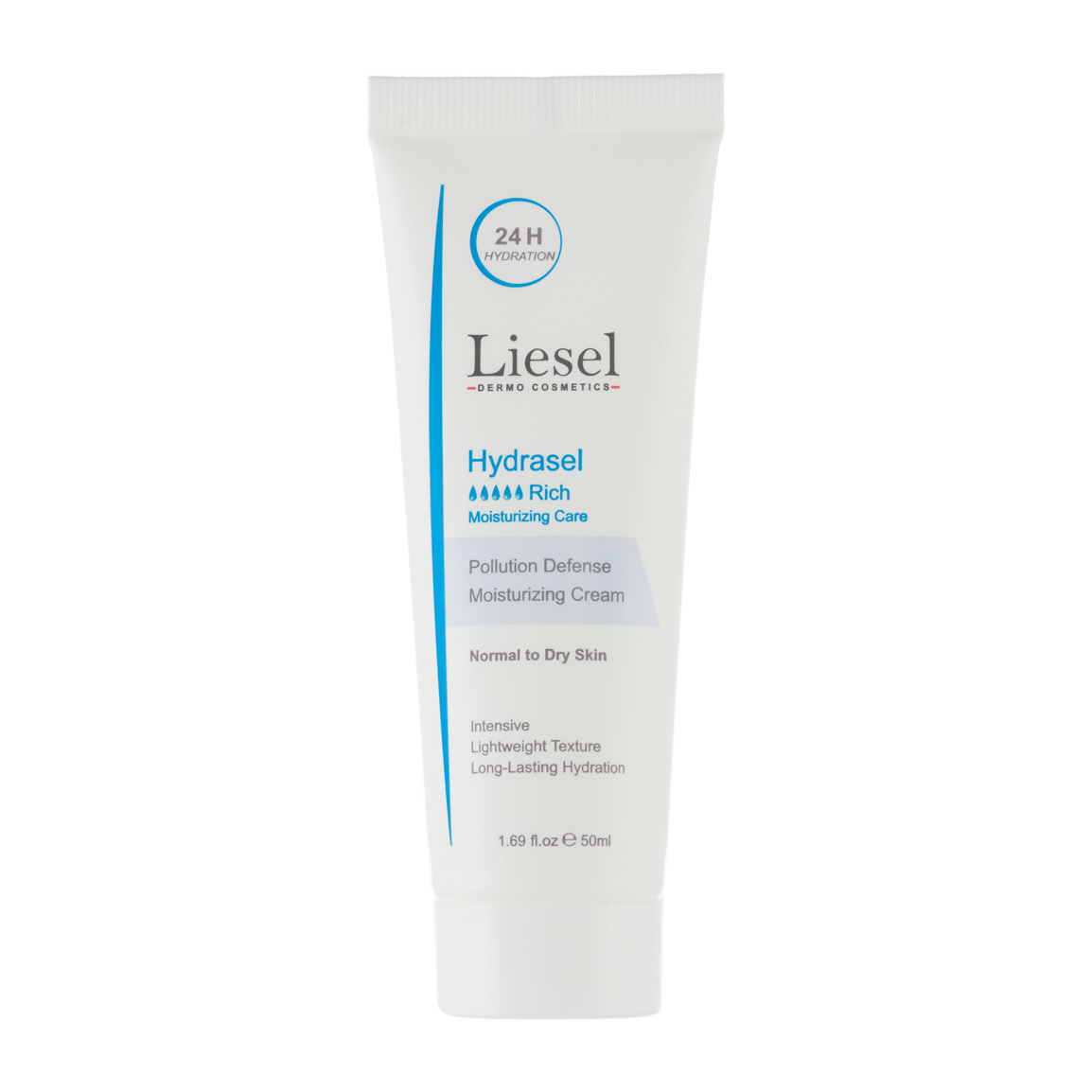 کرم آبرسان هیدراسل ریچ مناسب پوست های خشک و نرمال 50میل Liesel Hydrasel Rich Moisturizing Cream 50ml