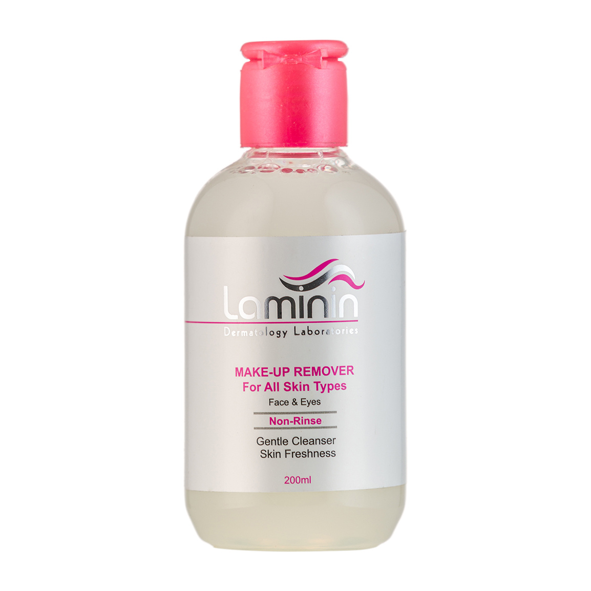 محلول پاک کننده آرایش صورت و دور چشم 200میل Laminin Make Up Remover For Face And Eyes 200ml
