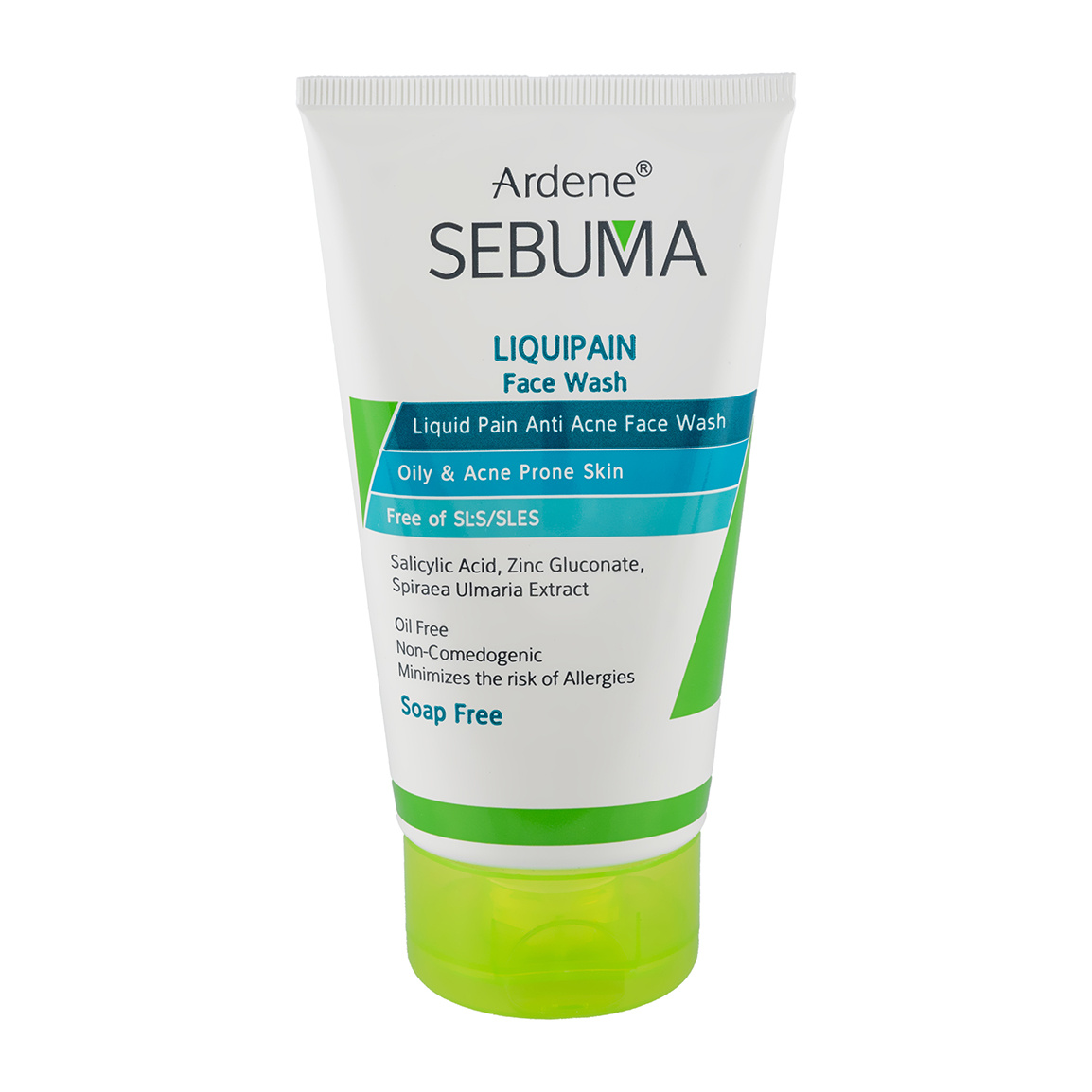 مایع شوینده غیرصابونی Liquipain سبوما مناسب پوست صورت چرب و دارای آکنه 150میل Ardene Sebuma Liquipain Face Wash For Oily And Acne Prone Skin 150ml