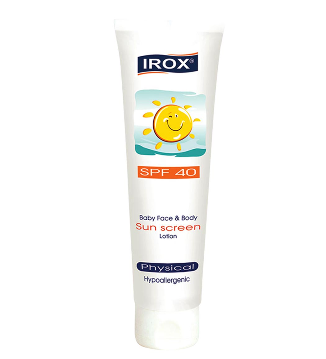 لوسیون ضد آفتاب اس پی اف 40 کودک Irox Baby physical sunscreen lotion