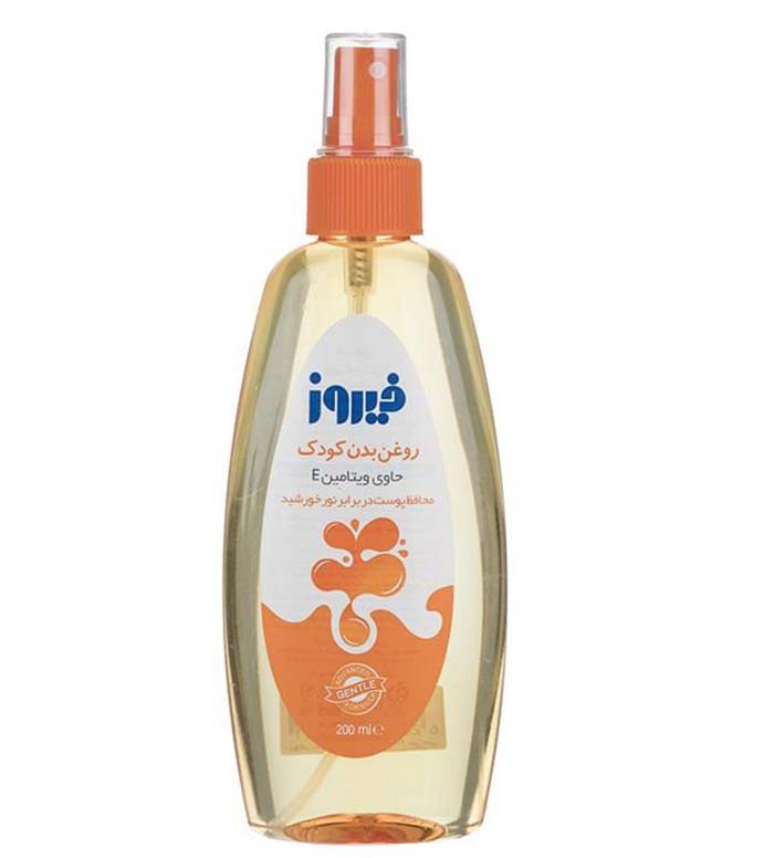 اسپری روغن ويتامين ای کودک 200میل Firooz Vitamin Moisturizing Baby Oil Spray 