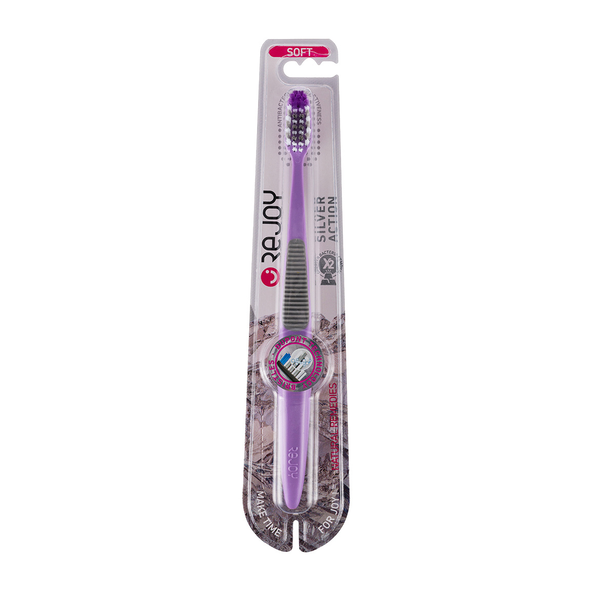 مسواک مدل Renature حاوی ذرات نقره با برس نرم ارسال با رنگ رندوم Rejoy Renature Toothbrush Silver Action Soft