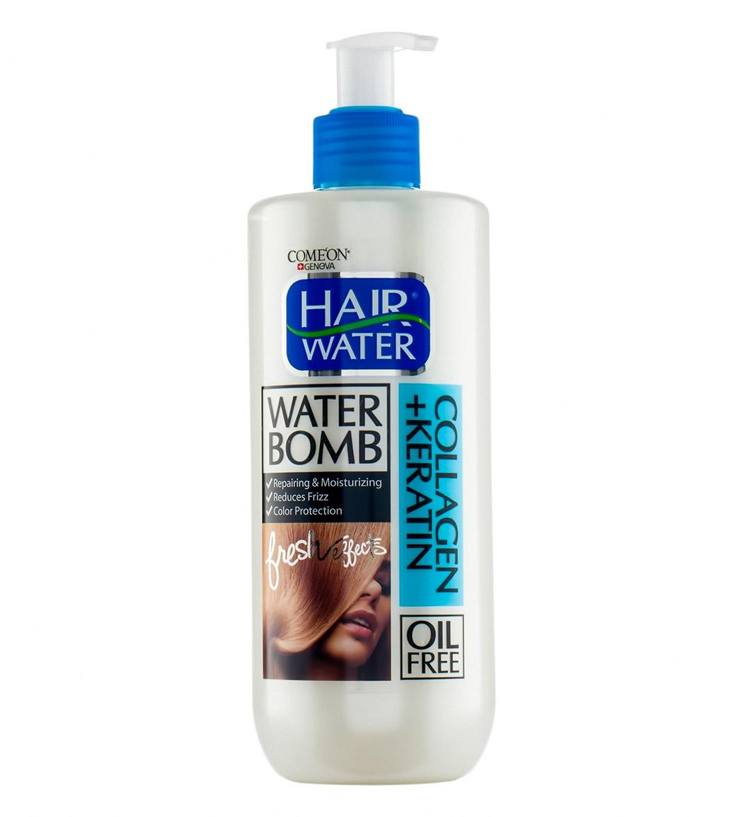 کرم آبرسان موی سر حاوی کلاژن و کراتین 400میل Comeon Hair Water Collagen And Keratin Water Bomb 400ml