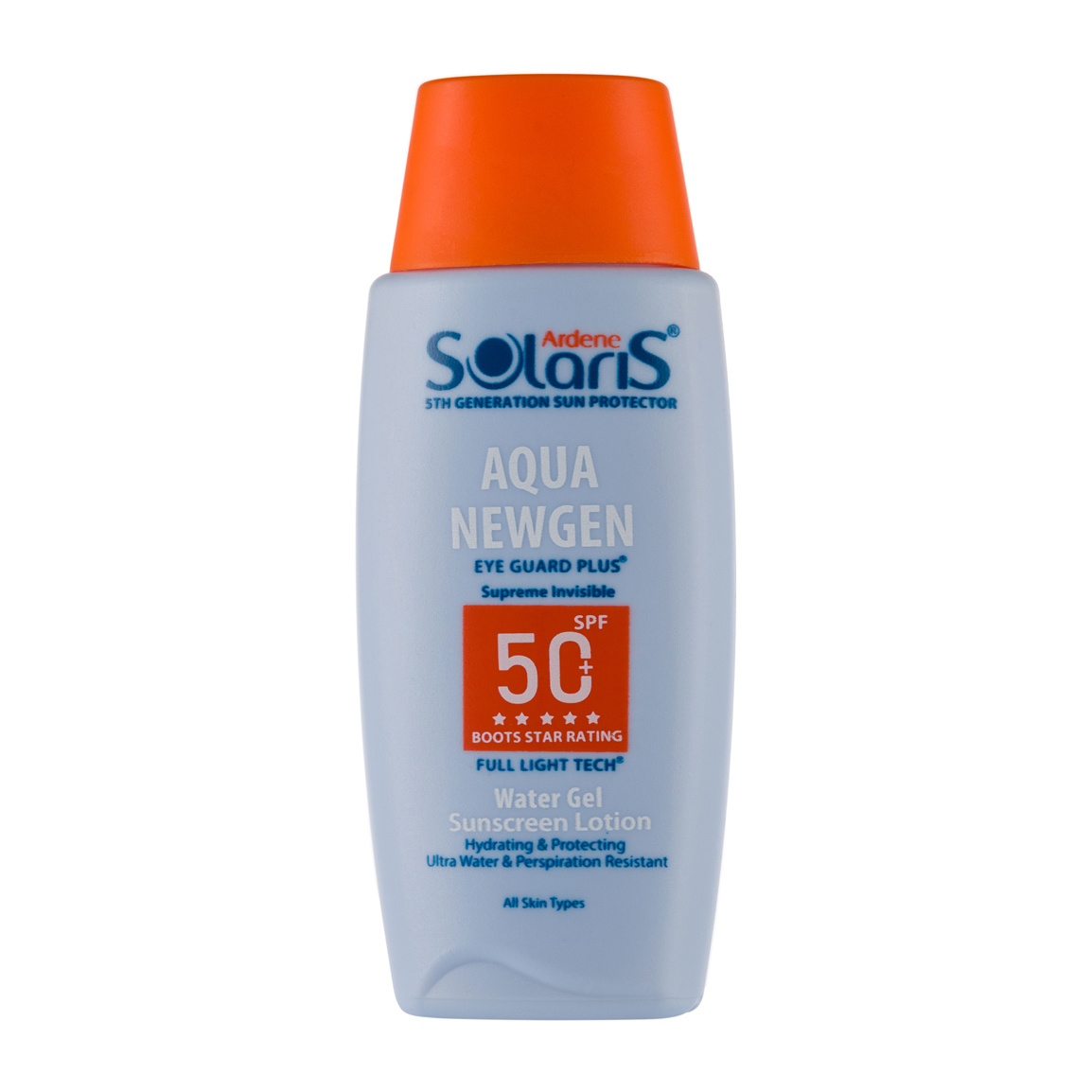 لوسیون ضد آفتاب مدل آکوا نیوژن +SPF50 مناسب انواع پوست حجم 100 میلی لیتر Ardene Solaris Sunscreen Lotion Aqua Newgen 100ml