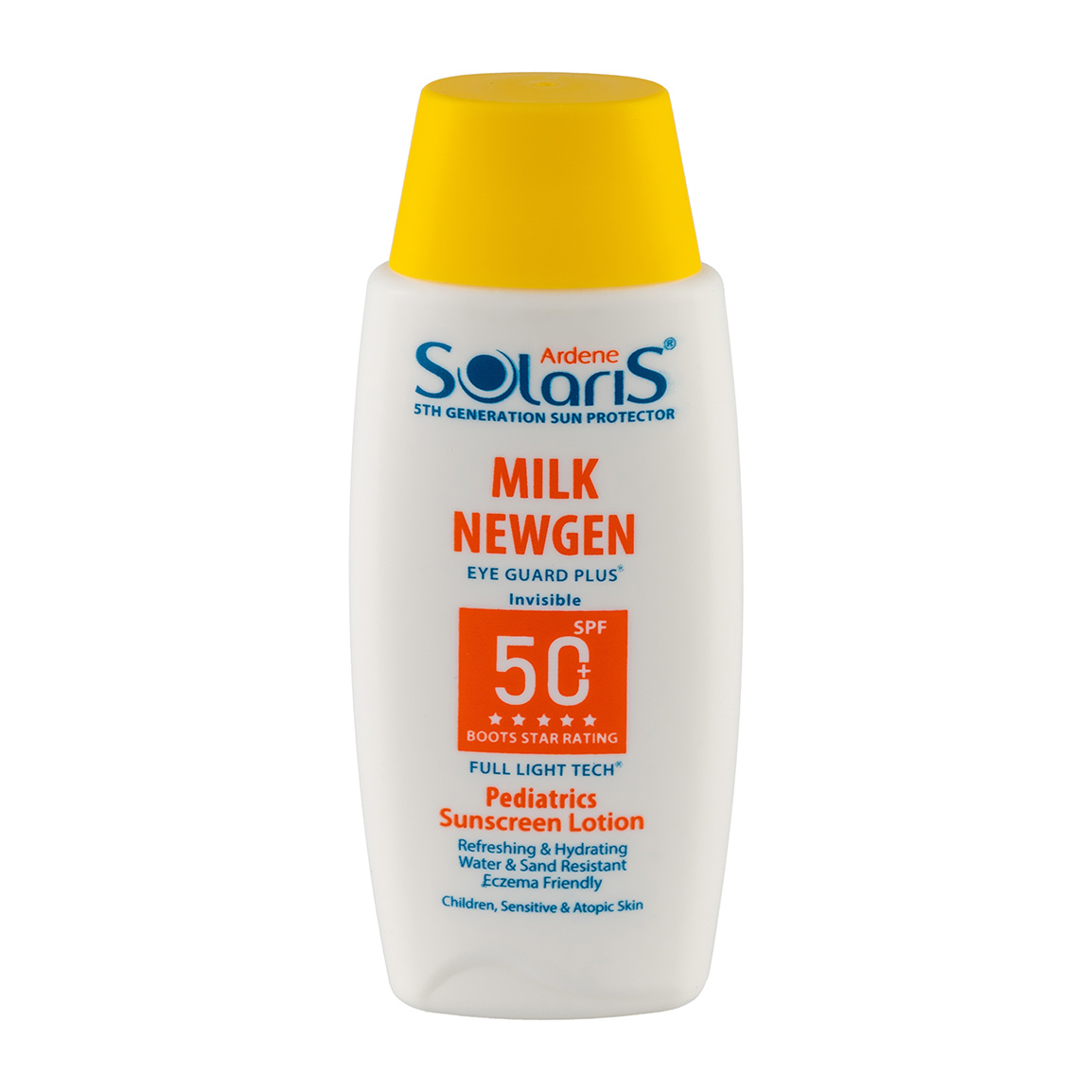 لوسیون ضد آفتاب کودک +SPF50 مدل میلک نیوژن 100 میلی لیتر Ardene Solaris SunScreen Lotion Milk Newgen 100ml