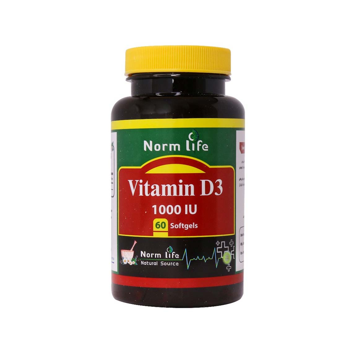 سافت ژل ویتامین D3 1000 میلی گرم بسته 60 عددی Norm Life Vitamin D3 1000mg Softgels 60 Pcs