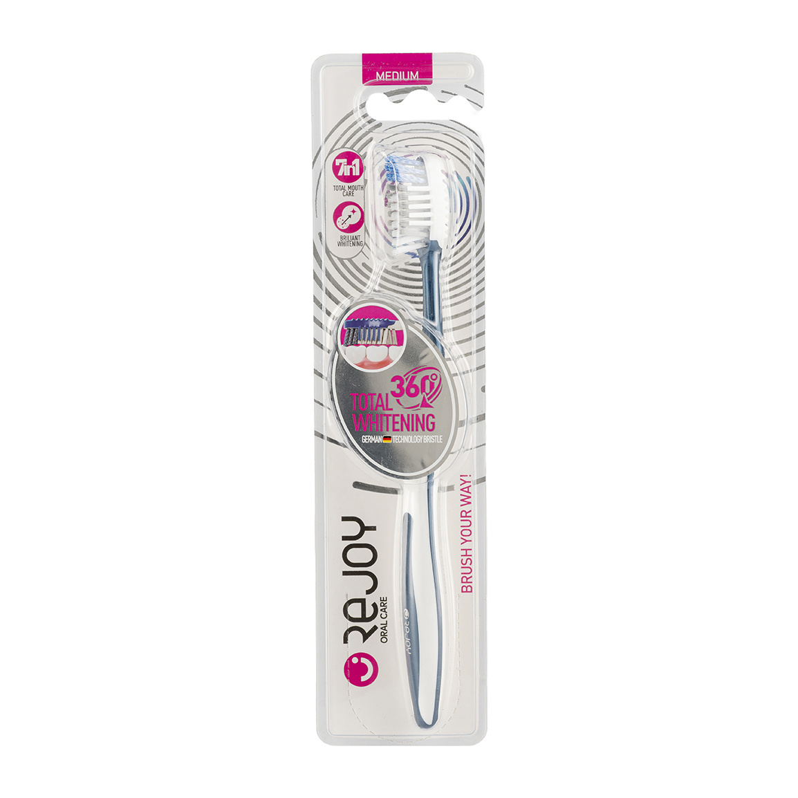 مسواک مدل TOTAL WHITENING 360 با برس متوسط Rejoy TOTAL WHITENING 360 Medium Toothbrush