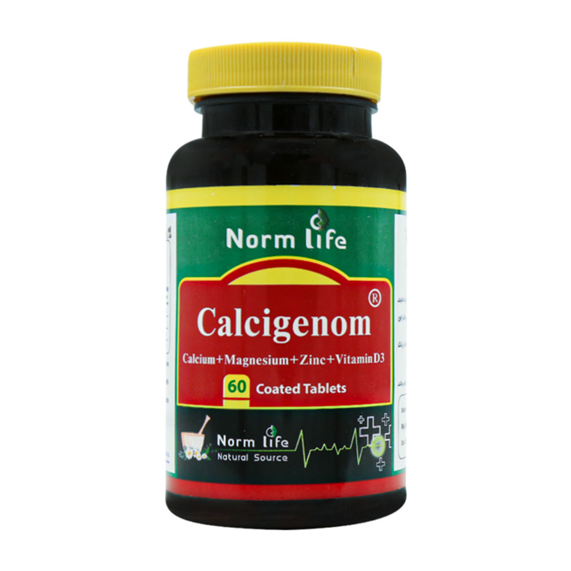 قرص روکش دار کلسی ژنون بسته 60 عددی Norm Life Calcigenon 60 Tablets
