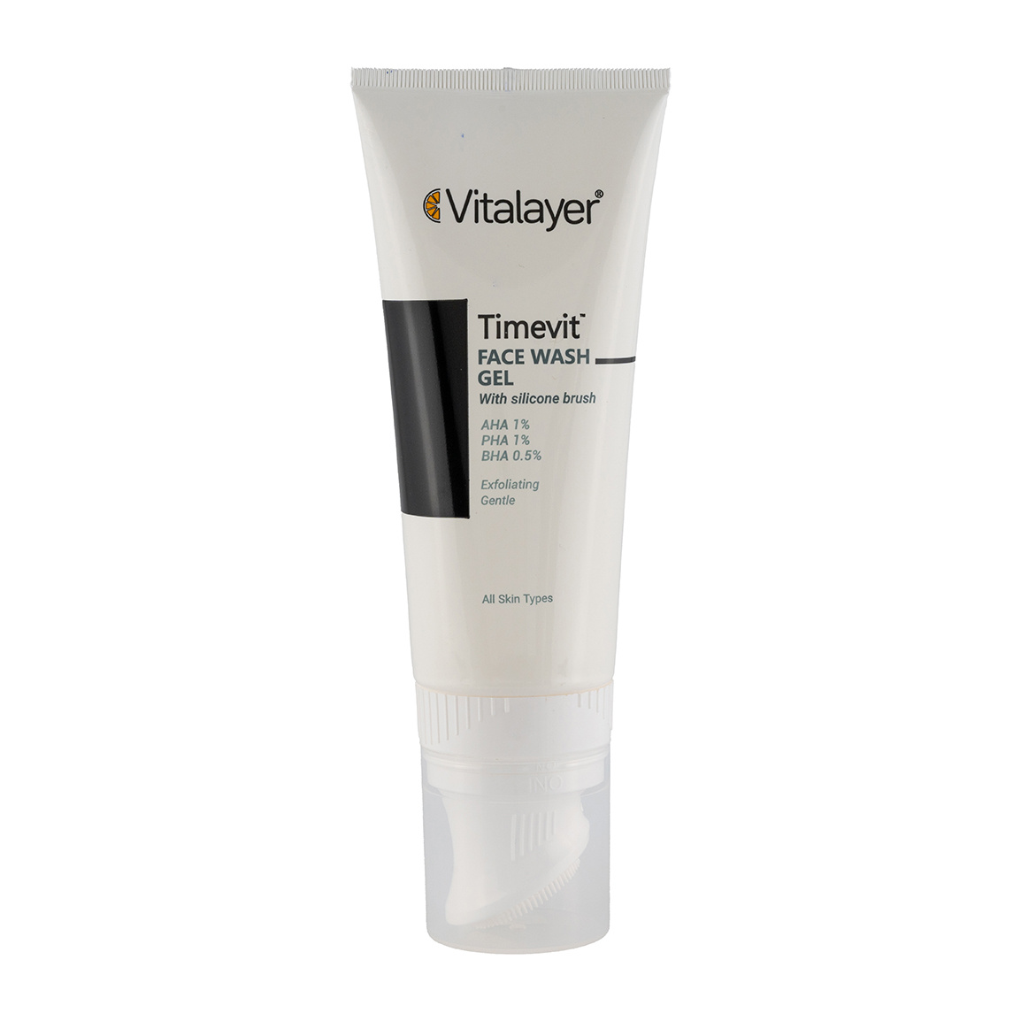 ژل شستشو صورت مدل Timevit مناسب انواع پوست حجم 200 میلی لیتر Vitalayer Timevit Face Wash Gel For All Skin Types 200 ml