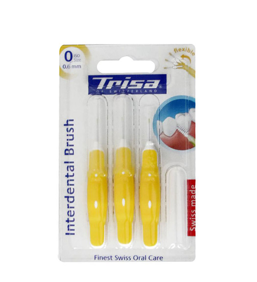 براش بین دندانی پروفشنال 0.6 میلی متری بسته 3عددی ایزو صفر Trisa Interdental Brush 0.6mm 3pcs