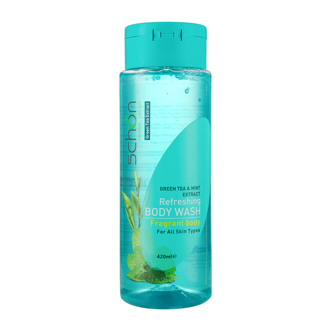 شامپو بدن با عصاره چای سبز و نعنا 420 میلی لیتر Schon Green Tea And Mint Body Wash 420ml