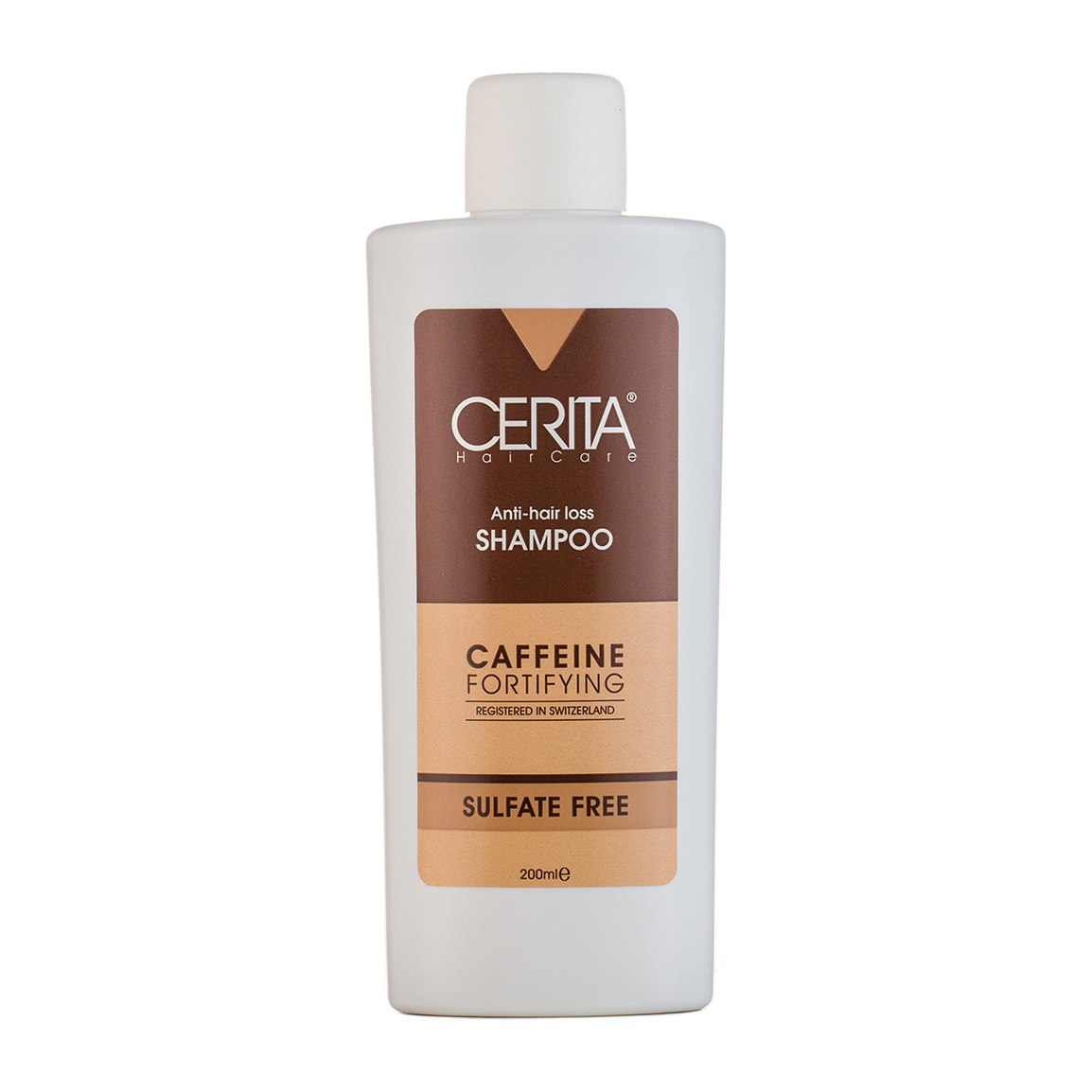 شامپو کافئین فاقد سولفات حجم 200 میل Cerita Caffein Sulfate Free 200 ml