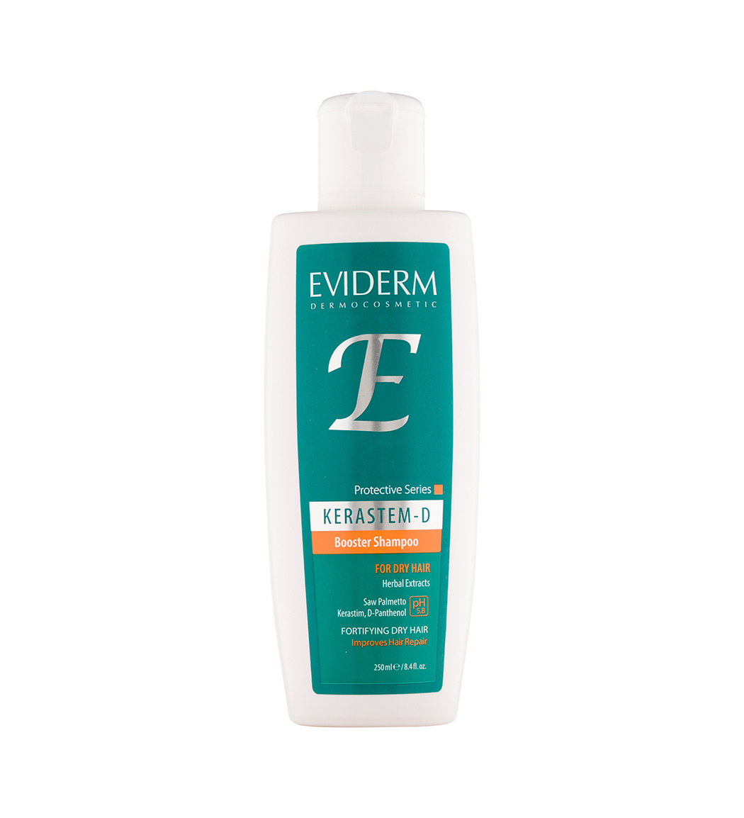 شامپو کراستم دی تقویت کننده مناسب مو خشک حجم 250 میل Eviderm Kerastem D Shampoo For Dry Hair 250 ml