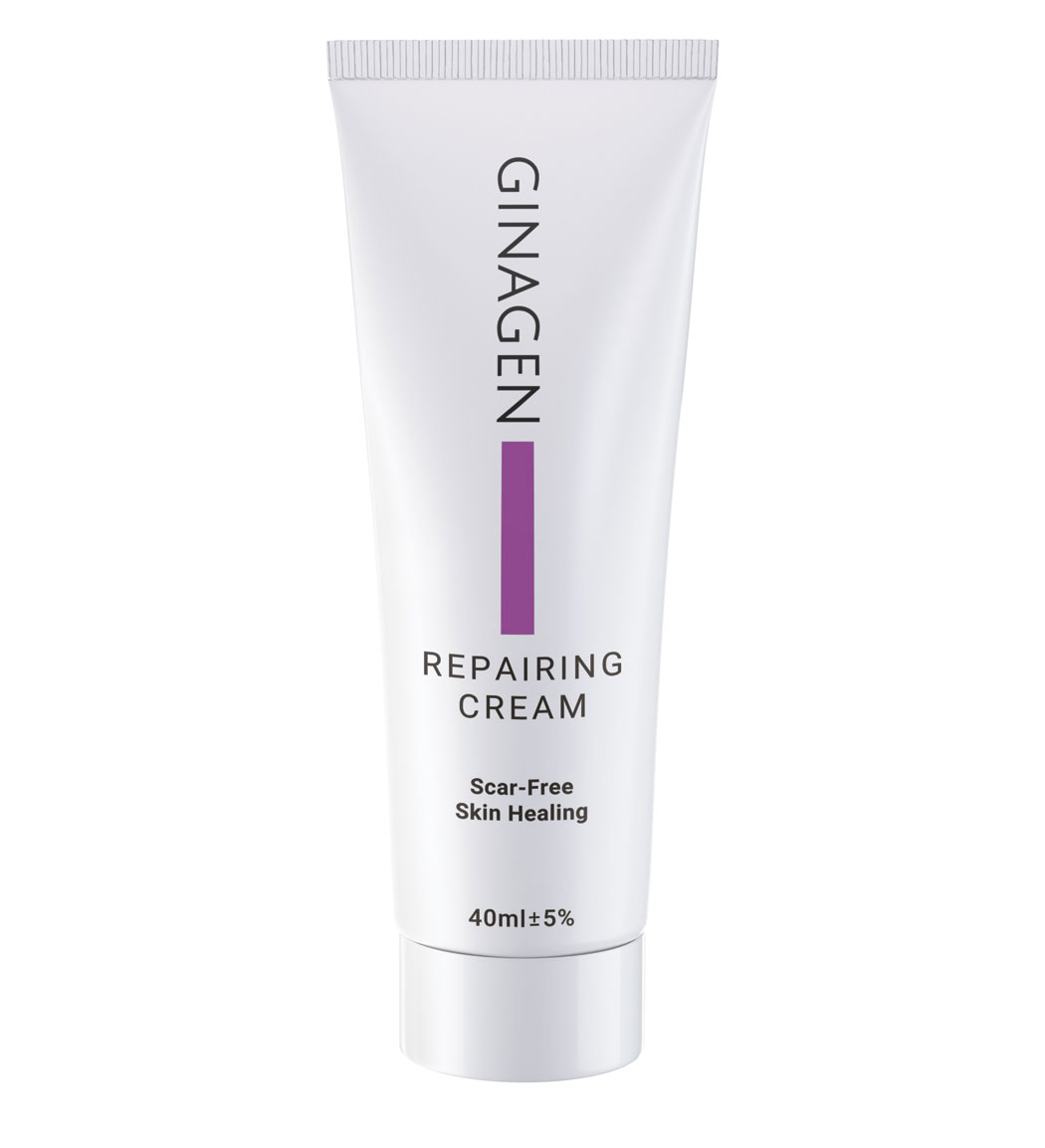 کرم مناسب پوست بدن آسیب دیده حجم 40 میلی لیتر Ginagen Repairing Cream 40 ml