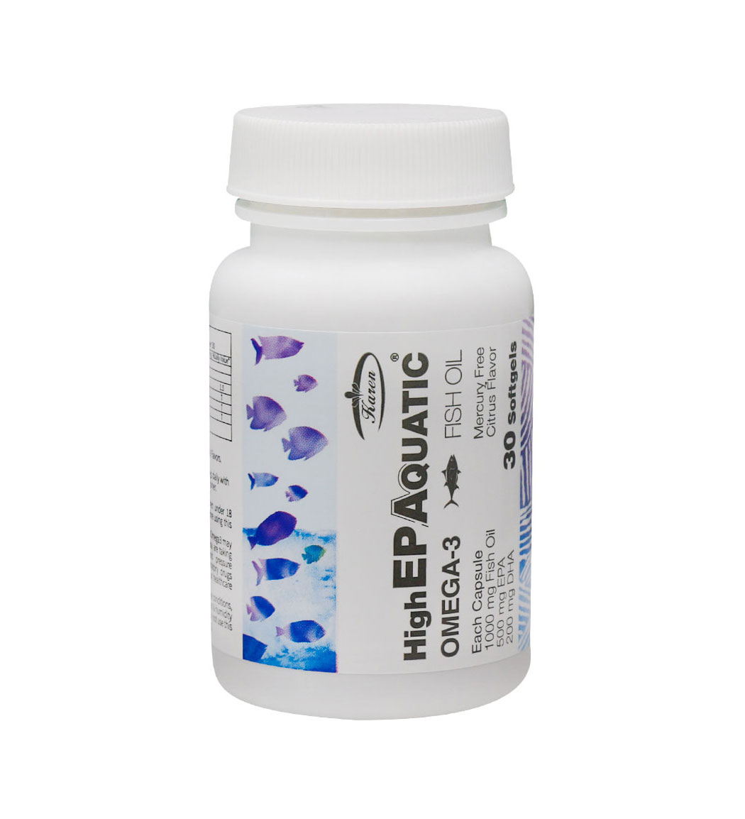 کپسول روغن ماهی حاوی EPA بالا بسته 30 عددی Karen Fish Oil High EPA Quatic30 Soft Gels