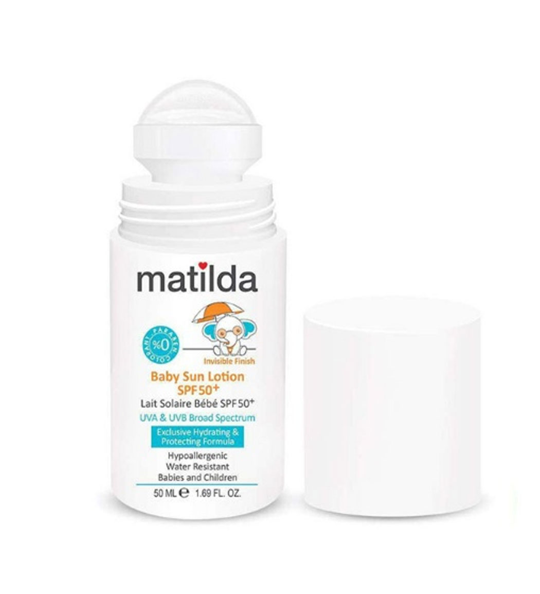 لوسیون ضد آفتاب کودک 50 SPF حجم 50میل Matilda Baby Sun Lotion SPF 50 50ml