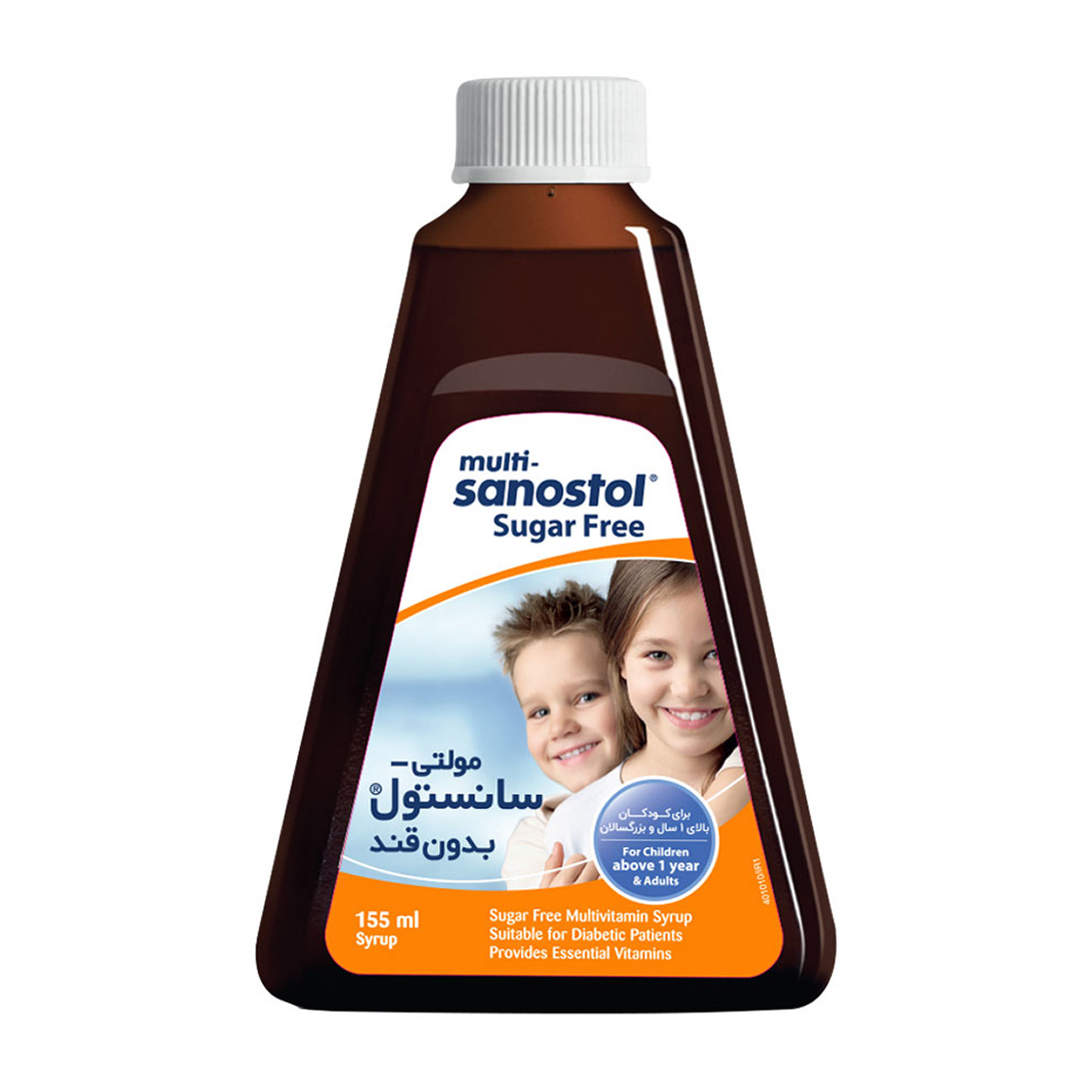 شربت  سانستول مولتی ویتامین  بدون قند  حجم 155 میلی لیتر Sanostol Multi Vitamin Sugar Free Syrup 155 ml