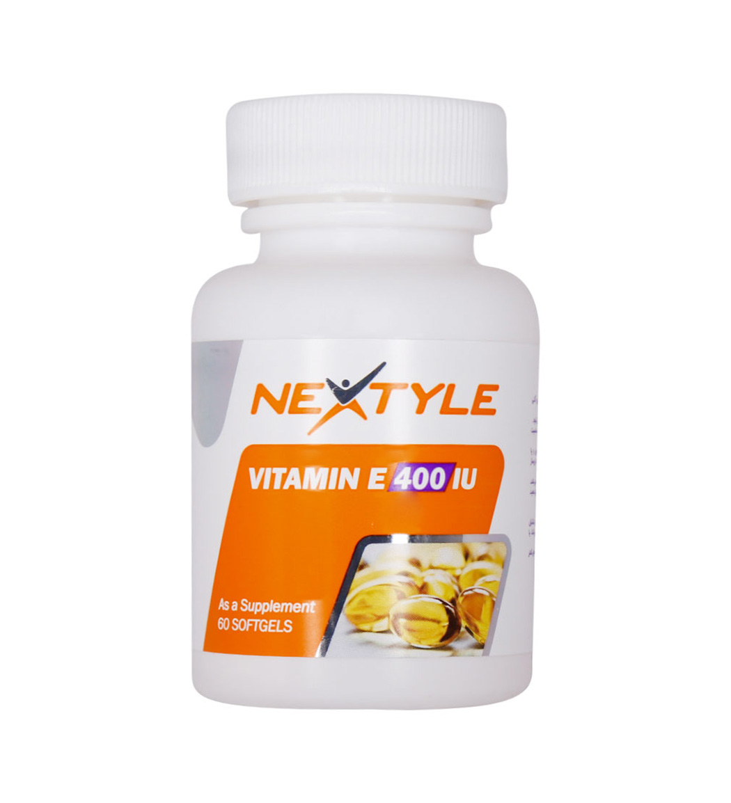 کپسول ژلاتینی ویتامین E 400 بسته 60 عددی Nextyle Vitamin E 400 IU 60 Capsules