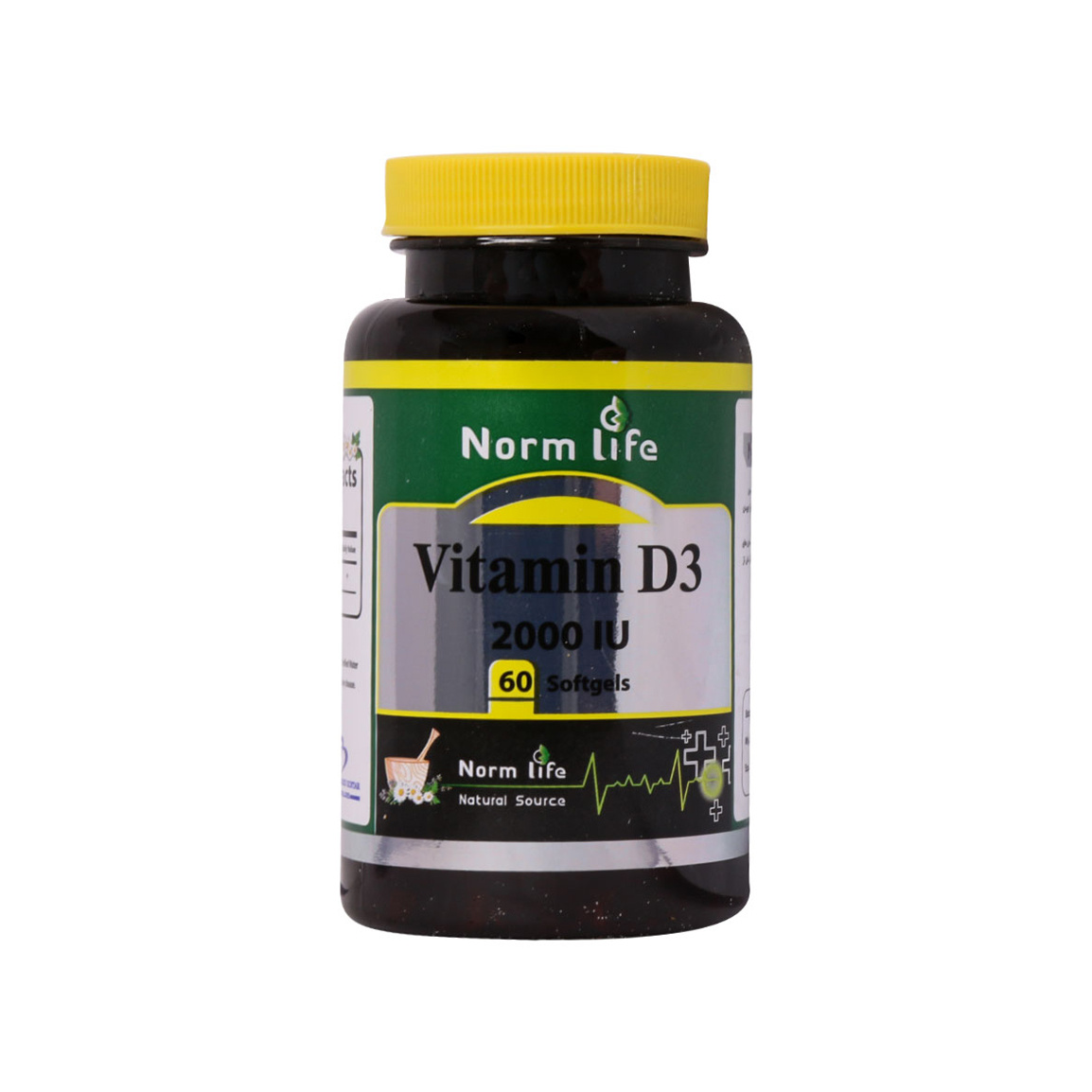 سافت ژل ویتامین D3 بسته 60 عددی Norm Life Vitamin D3 2000mg Softgels 60 Pcs