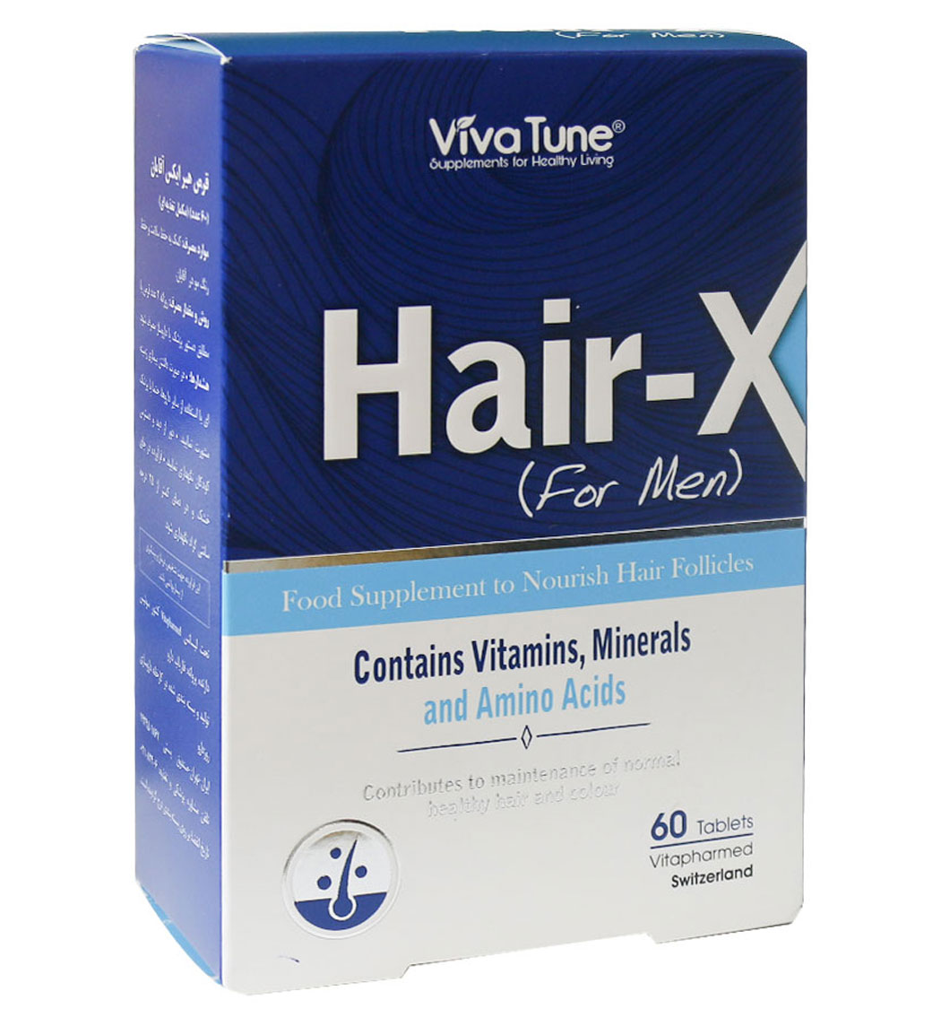 قرص هیر ایکس  مناسب آقایان بسته 60 عددی Vivatune Hair-X For Men 60 Tabs