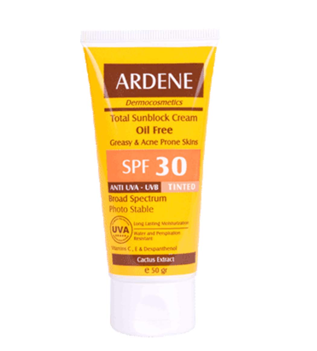 ضد آفتاب فاقد چربی اس پی اف 30 رنگی ardene spf 30 oil free tinted total sunblock cream