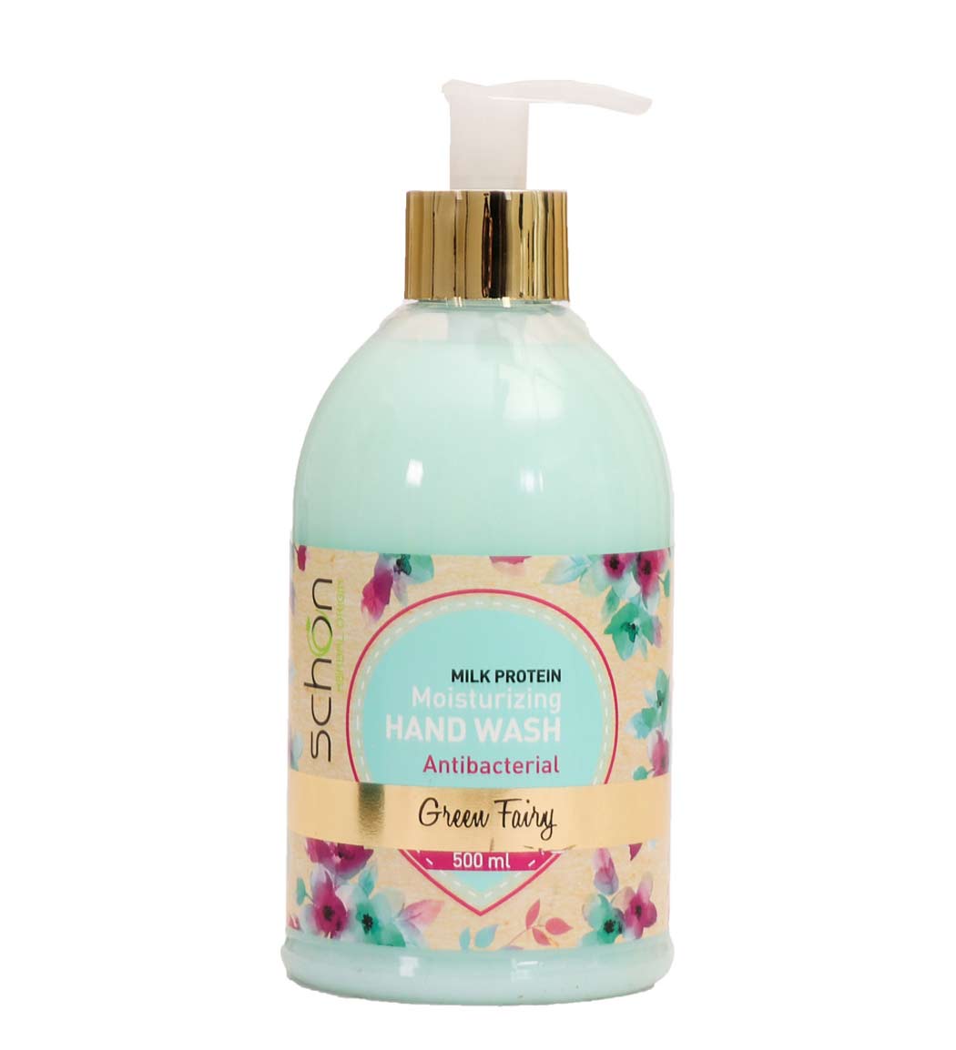 مایع دستشویی آنتی باکتریال کرمی مرطوب کننده مدل گرین فیری 500 میل Schon Green Fairy Moisturizing Hand Wash 500ml