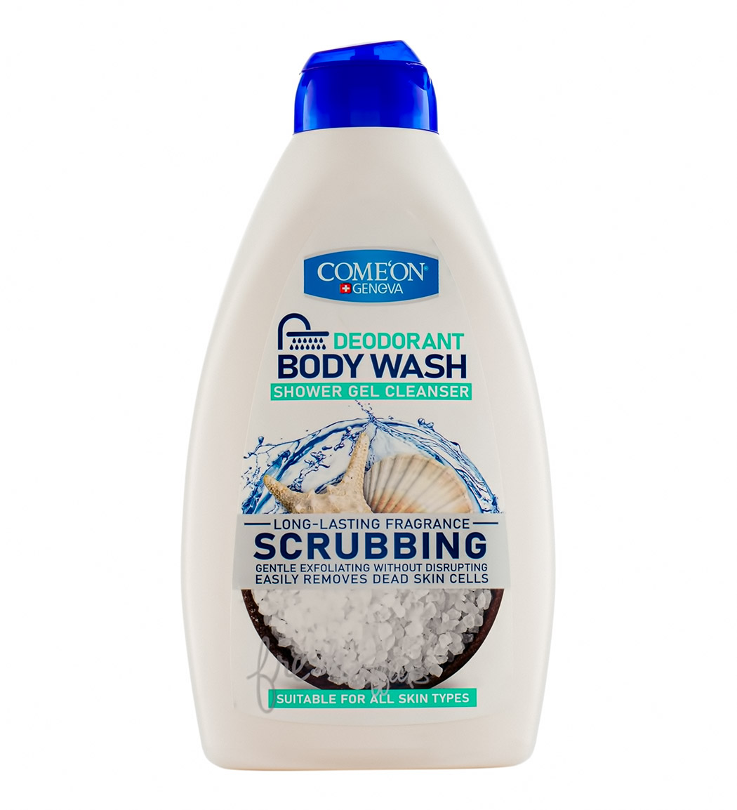 شامپو بدن ژلی لایه بردار مناسب انواع پوست 510میل Comeon Scrubbing Shower Gel Cleanser For All Skin Types 510ml