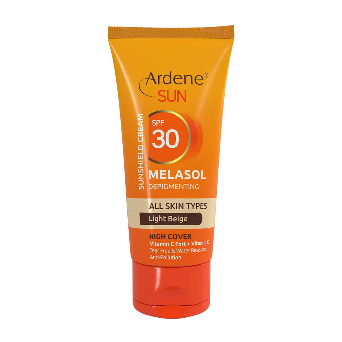 ضد آفتاب رنگی ضدلک اس پی اف 30 ملاسل آردن سان مناسب انواع پوست Ardene Ardene Sun Melasol Spf30 Depigmenting Sunshield Cream