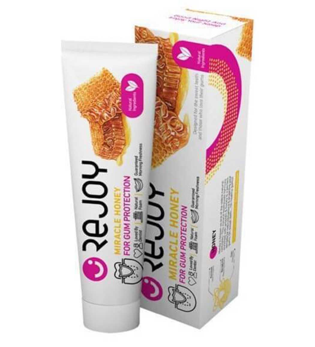 خمیر دندان محاظ لثه حاوی عسل طبیعی 100گرم Rejoy Toothpaste Miracle Honey For Gum Protection 100g