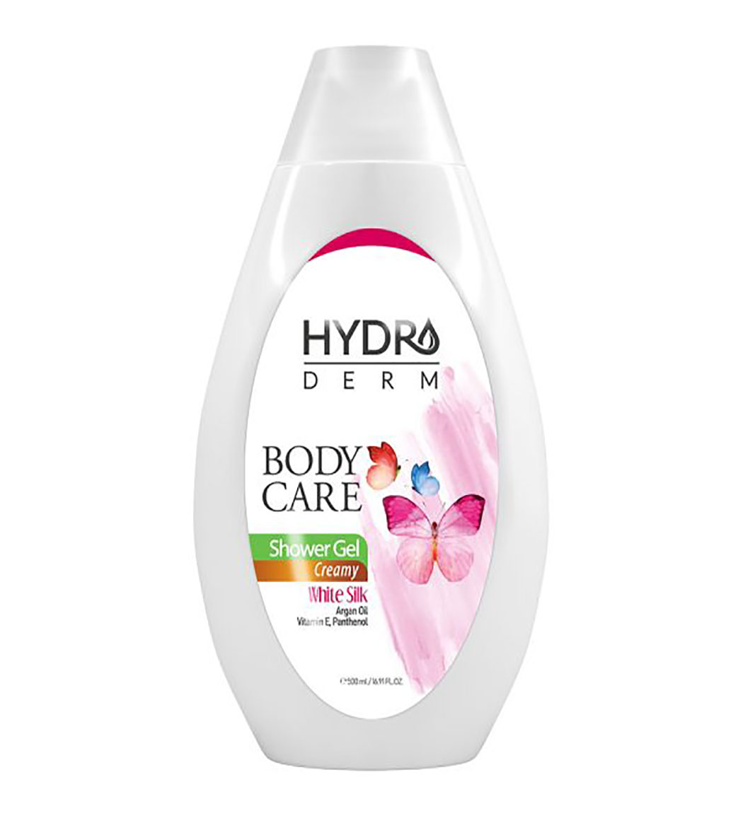 شامپو بدن کرمی با رایحه ابریشم سفید حجم 500 میل Hydroderm Creamy Body Wash 500 ml