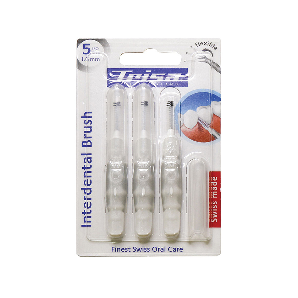 مسواک بین دندانی مدل Professional 1.6 میلی متری Trisa Interdental Brush Professional 1.6mm Silver ISO 5