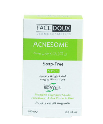 پن آکنه زوم کنترل کننده چربی 100 میل Face Doux Syndet Bar Acnesome Oil Control Cream 100ml