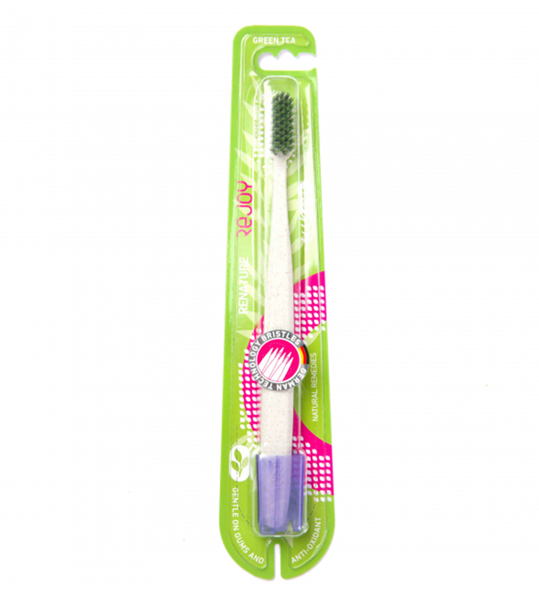 مسواک مدل Renature حاوی چای سبز با برس نرم Rejoy Renature Toothbrush Green Tea Soft