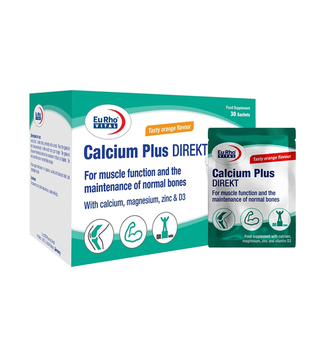 ساشه کلسیم پلاس دایرکت 30 عددی Eurho vital Calcium Plus Direkt 30 Sachets