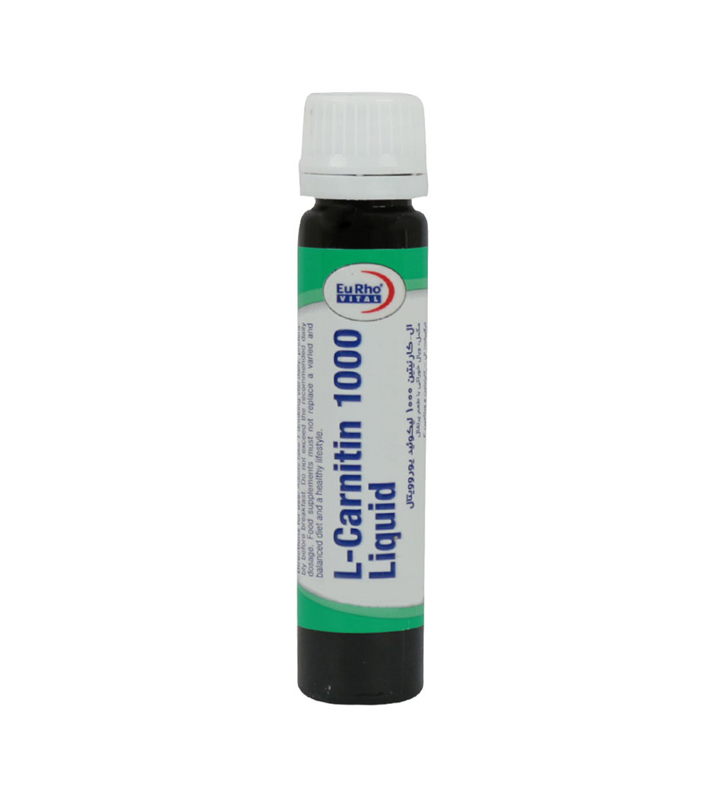 ویال خوراکی ال کارنیتین 1000 میلی گرم با طعم پرتقال بسته 6 عددی Eurho Vital L Carnitin 1000 Mg Liquid 6 Vials