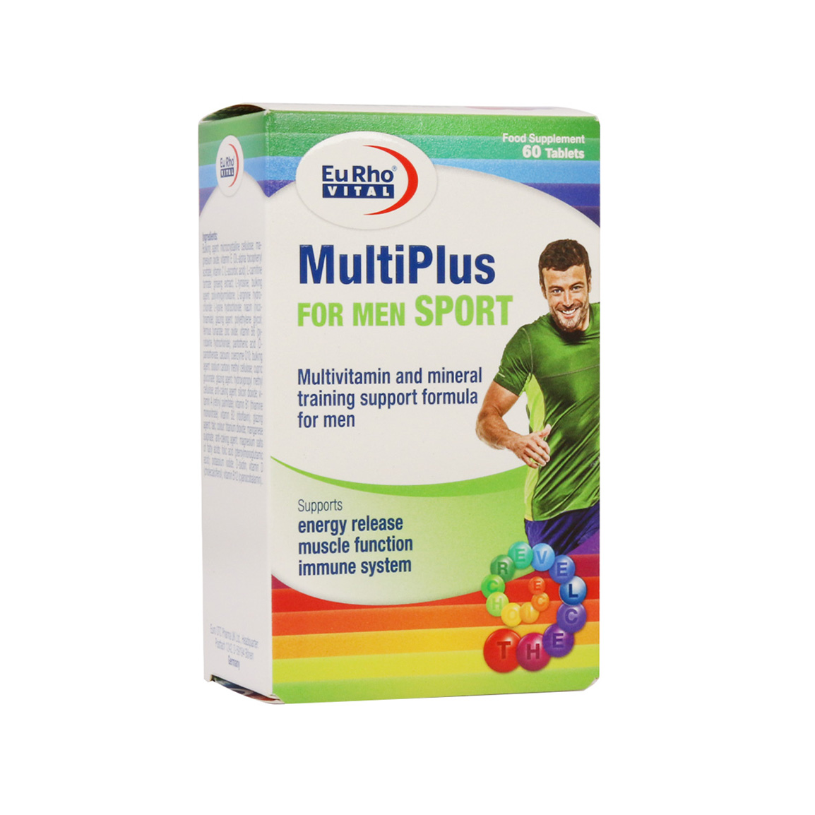 قرص مولتی پلاس فور من اسپرت بسته 60 عددی Eurho vital Multiplus For Men Sport 60 Tablets